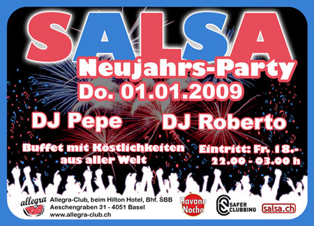 Flyer Neujahrsparty 01. Januar 2009