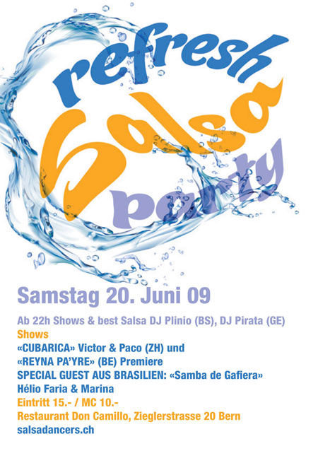 Flyer Refreshparty 2009