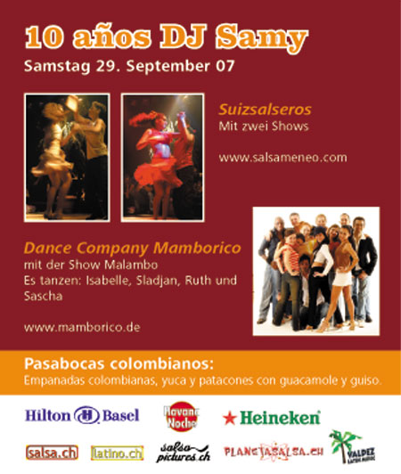 Flyer 10 Años DJ Samy hinten