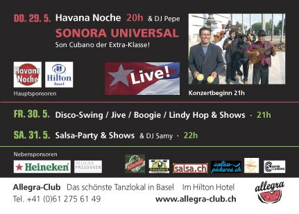 Flyer Jubiläum 8 Jahre Allegra Club Basel