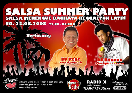 Flyer Salsa Summer Party 23. August 2008