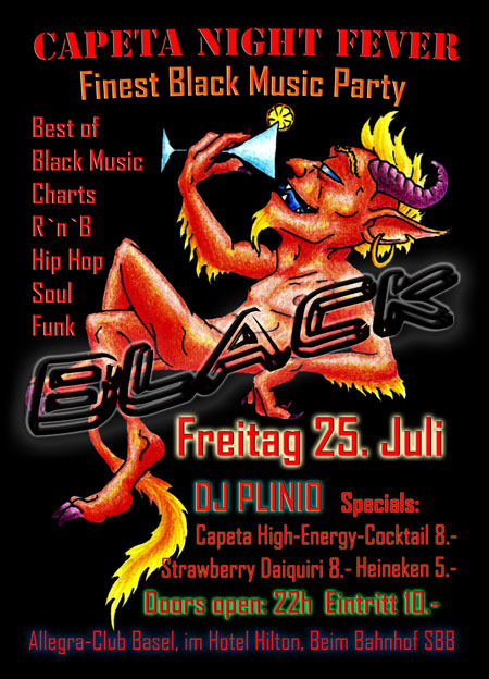 Flyer Capeta Night 25. Juli 2008