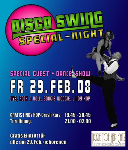 Flyer DiscoSwing Special Night 29. Februar 2008