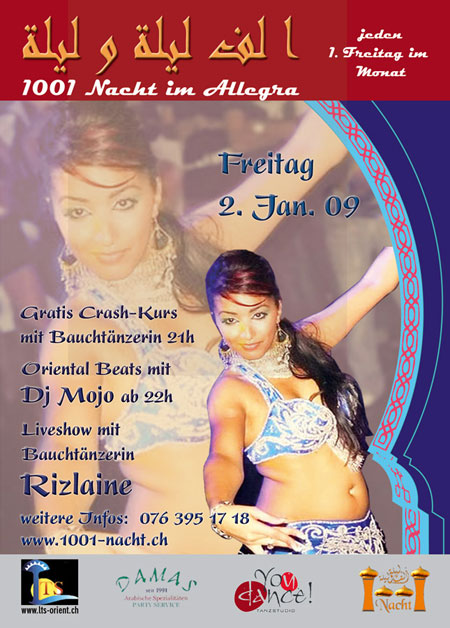 Flyer Oriental Night Januar 2009