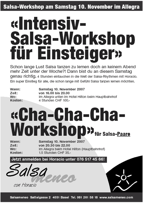Flyer Workshop 11. November 2007